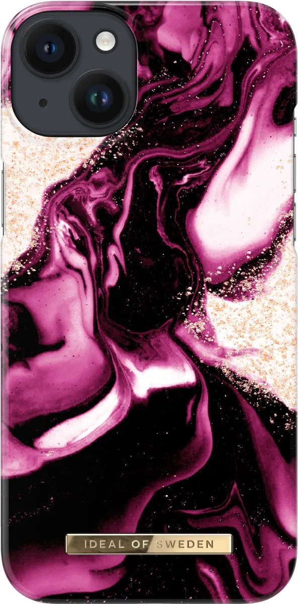 iDeal of Sweden iPhone 14 Plus Hoesje Golden Ruby Marble