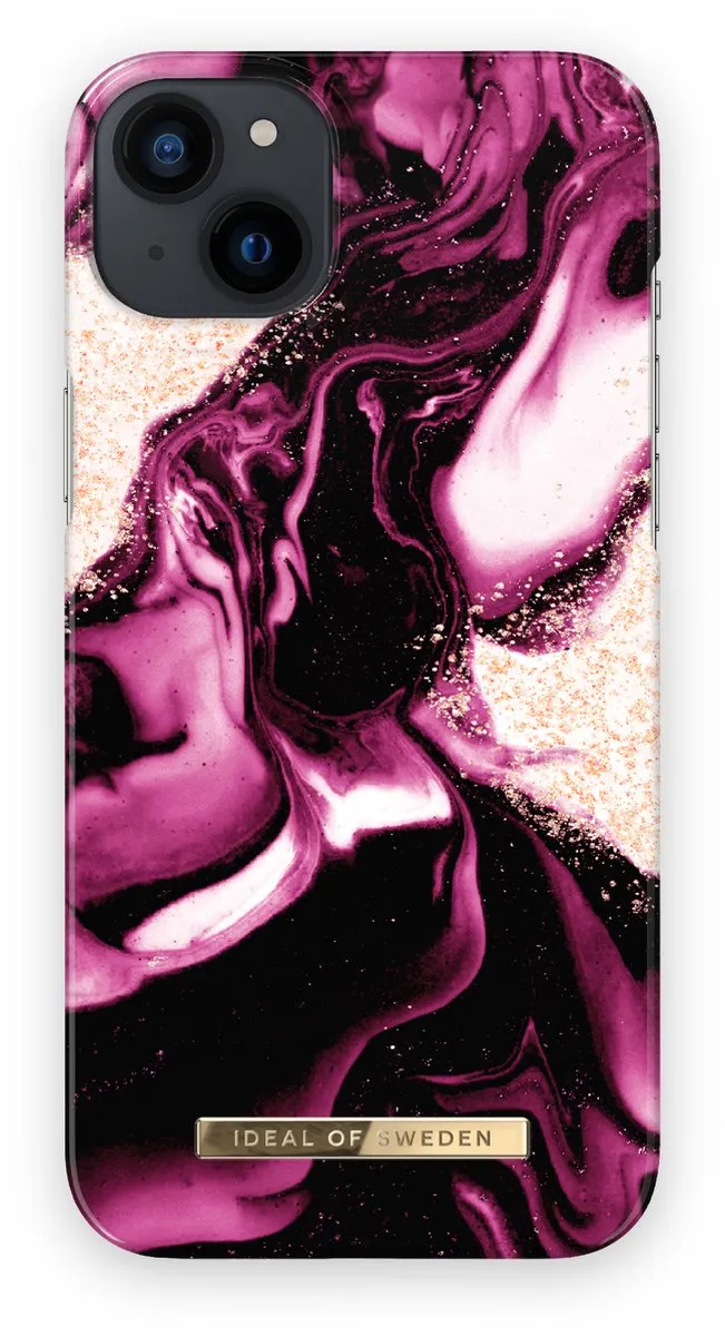 iDeal of Sweden iPhone 14 Plus Hoesje Golden Ruby Marble