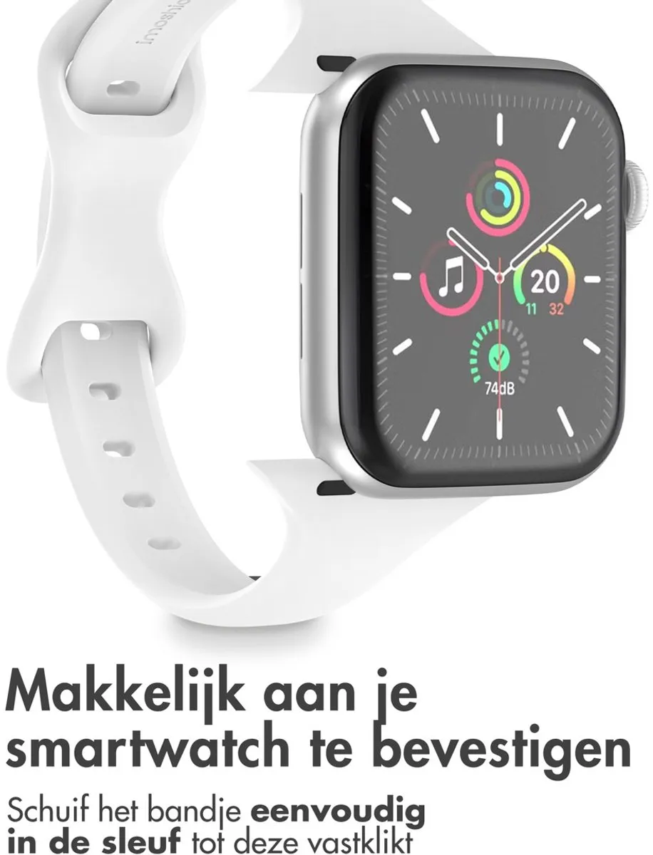Imoshion Siliconen Bandje Apple Watch 44-49mm - Wit