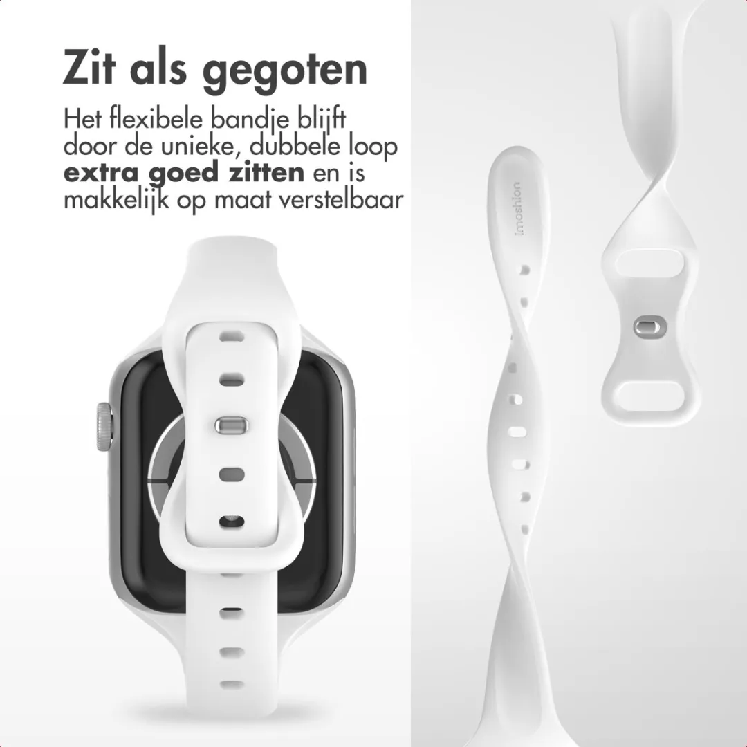 Imoshion Siliconen Bandje Apple Watch 44-49mm - Wit