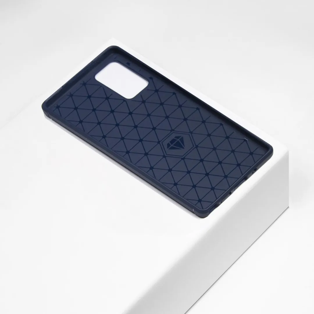 BMAX Carbon Soft Case Samsung Galaxy Note20 - Blauw