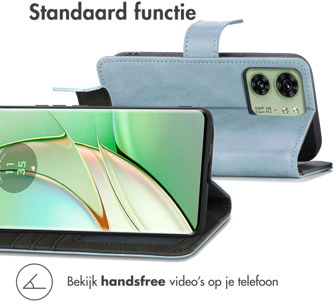 Imoshion Hoesje Motorola Edge 40 - 3 Pasjes - Lichtblauw