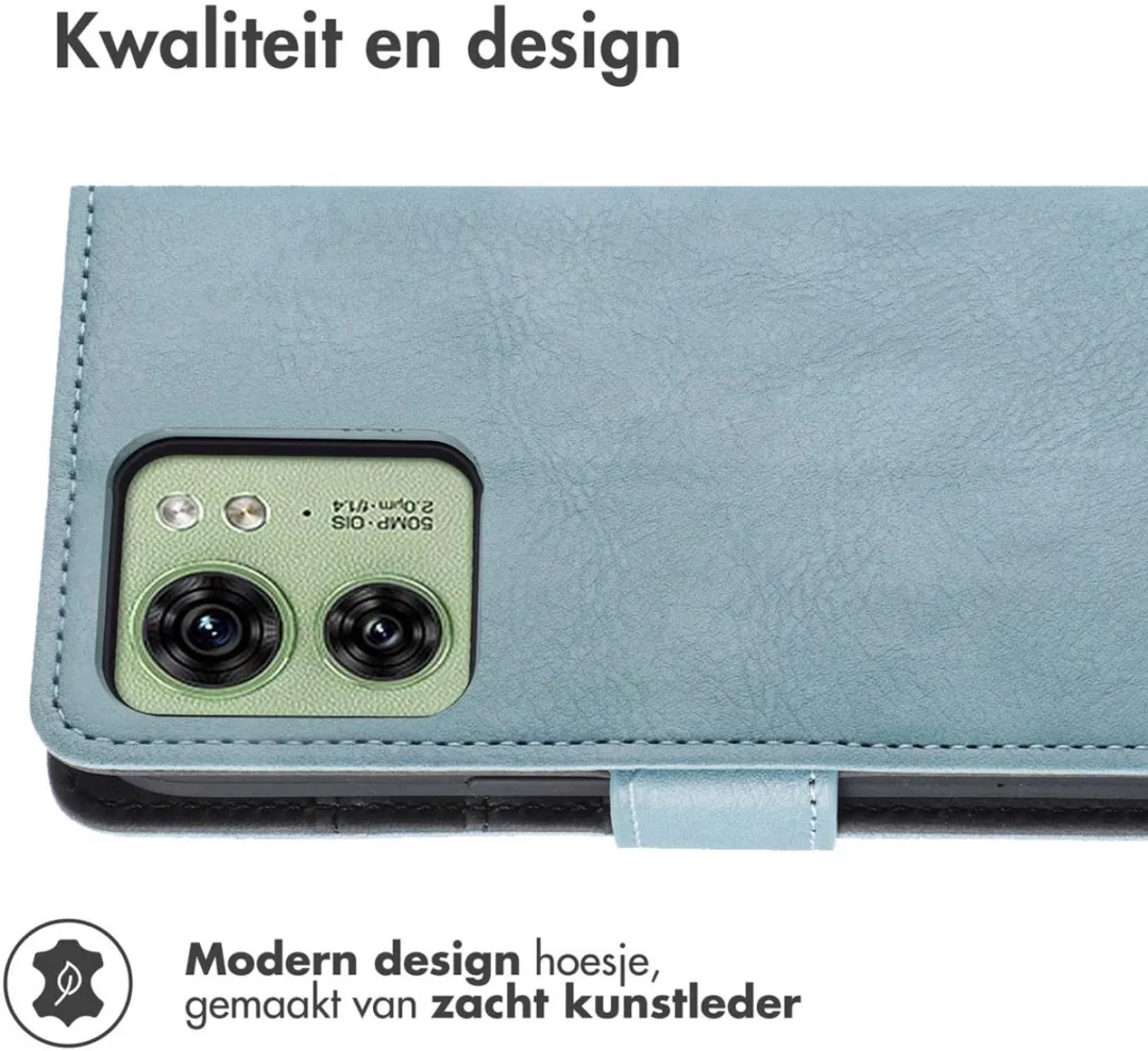 Imoshion Hoesje Motorola Edge 40 - 3 Pasjes - Lichtblauw