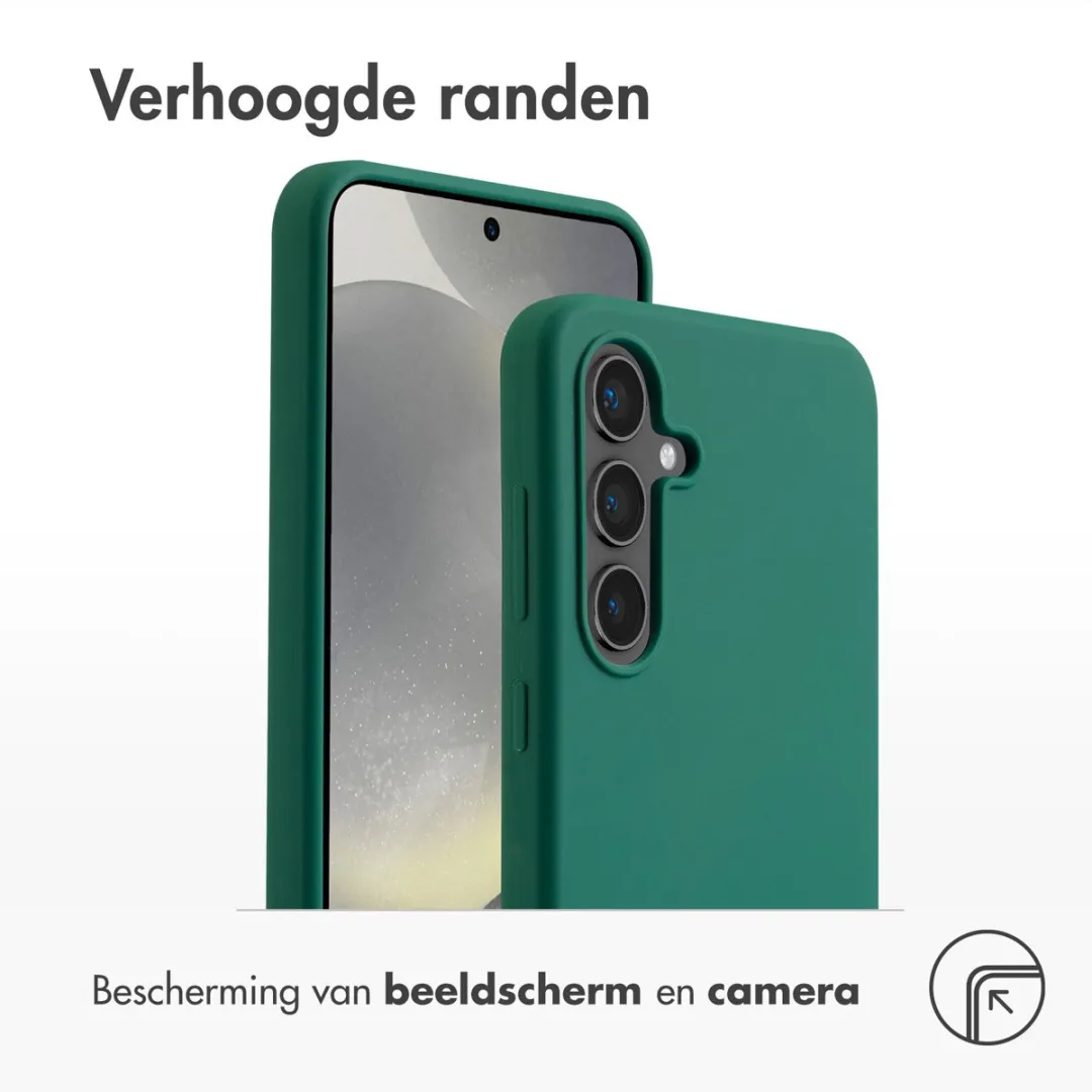 Accezz Hoesje Samsung Galaxy S24 FE - Liquid Silicone Forest Green - MagSafe