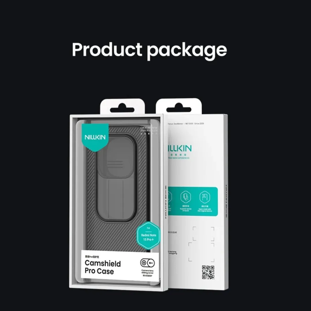 Nillkin CamShield Hoesje Xiaomi Redmi Note 13 Pro - Camera Slider - Transparant Zwart