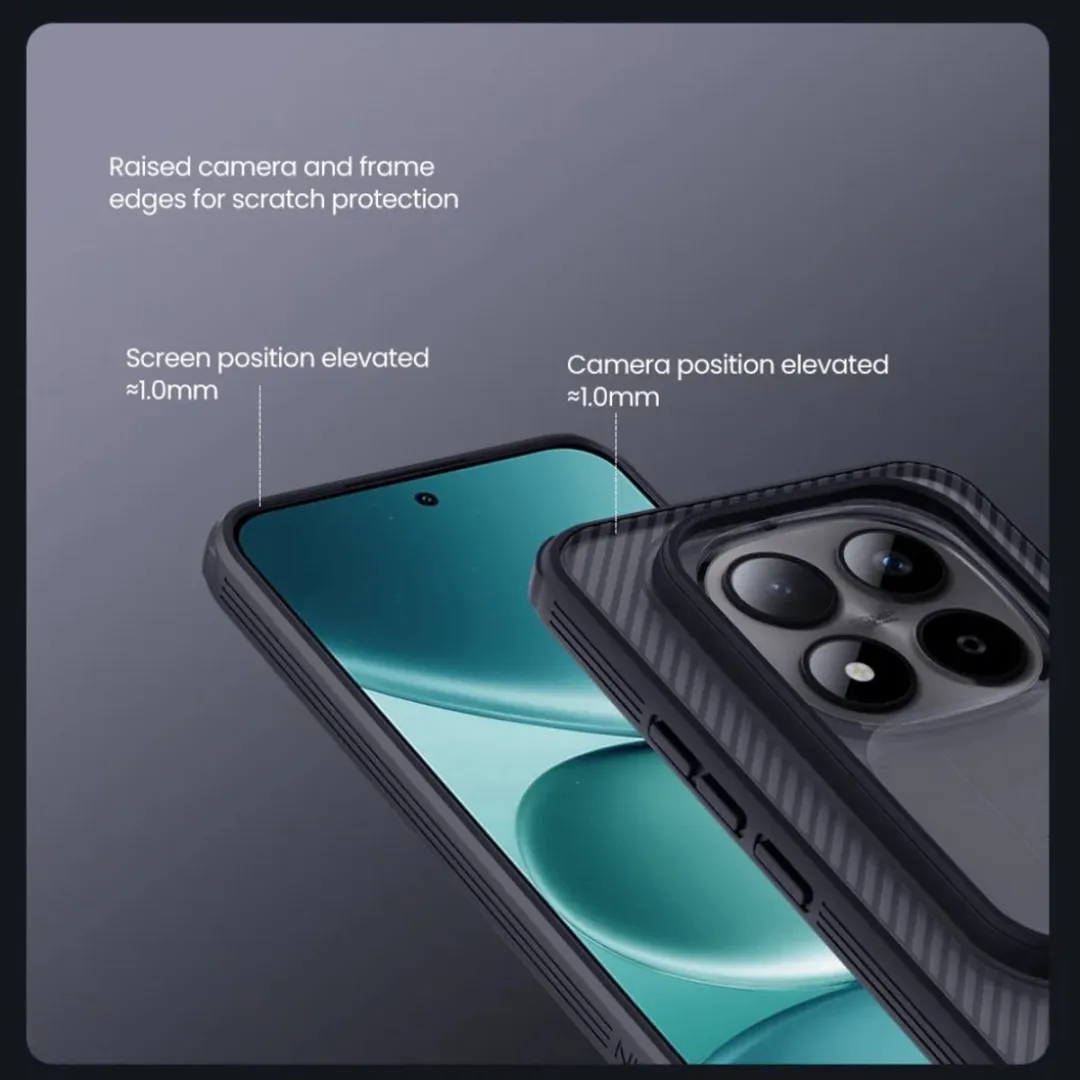 Nillkin CamShield Hoesje Xiaomi Redmi Note 13 Pro - Camera Slider - Transparant Zwart