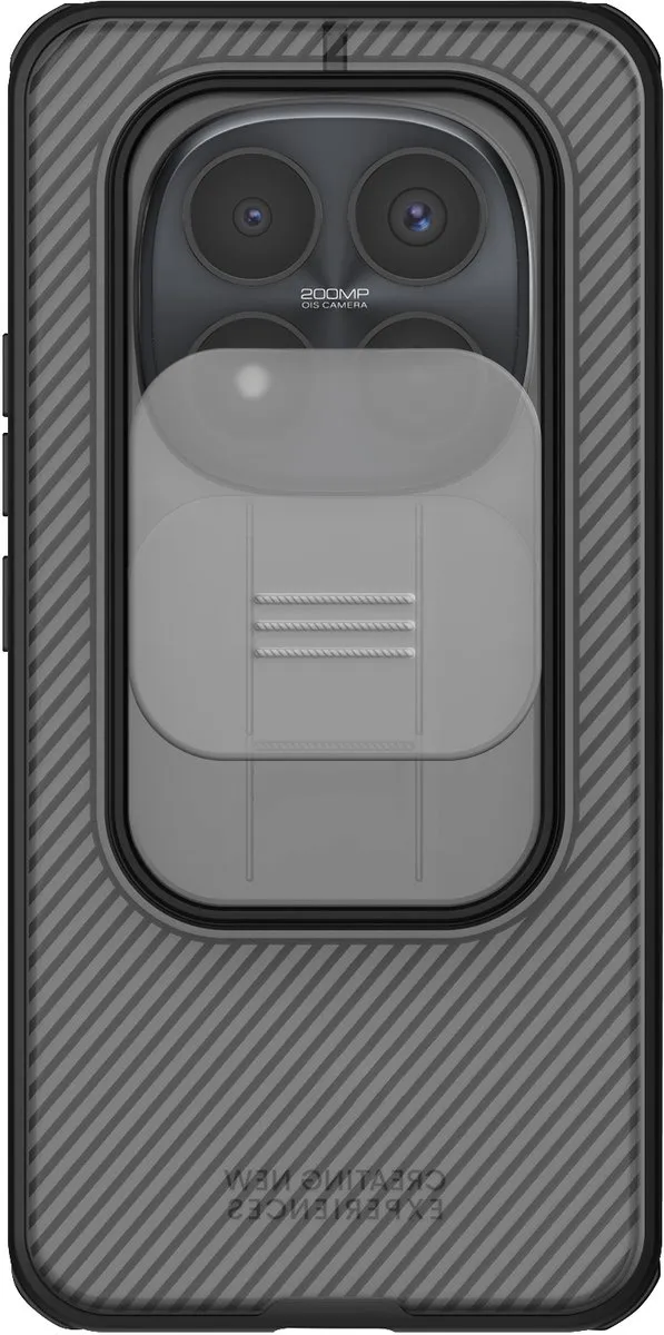 Nillkin CamShield Hoesje Xiaomi Redmi Note 13 Pro - Camera Slider - Transparant Zwart