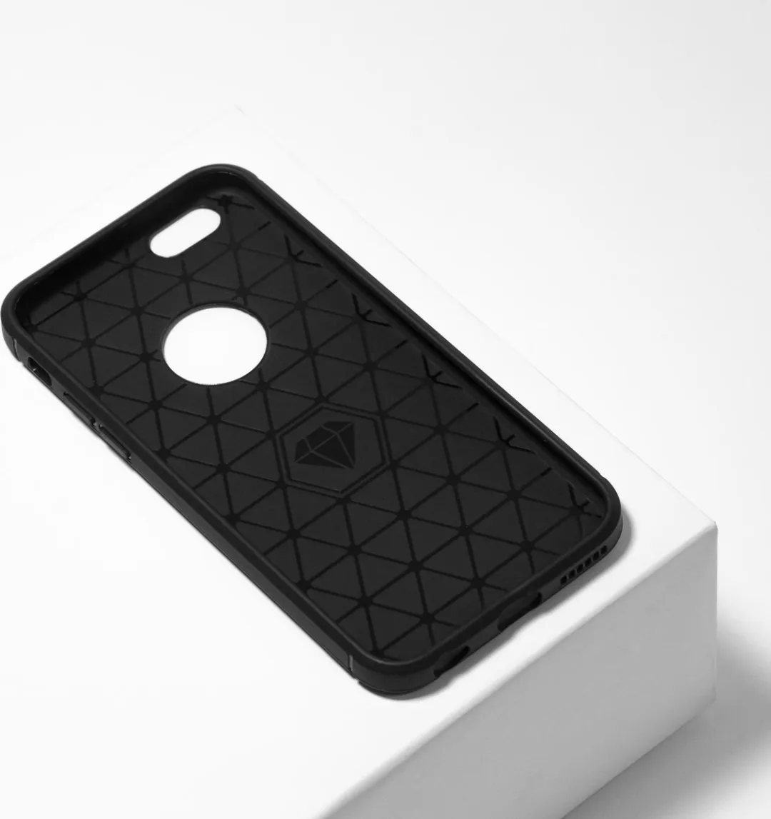BMAX Carbon Soft Case iPhone 6/6s - Zwart