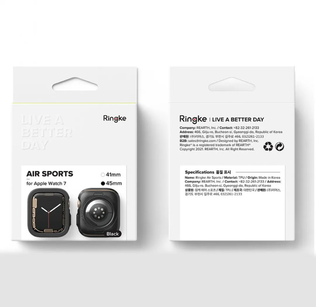 Ringke Air Sports Apple Watch Hoesje 45mm - Donkergrijs
