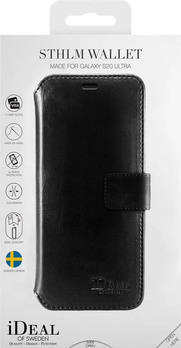 iDeal of Sweden STHLM Wallet Black Hoesje Samsung Galaxy S20 Ultra - 2 Pasjes - afbeelding 6 van 6