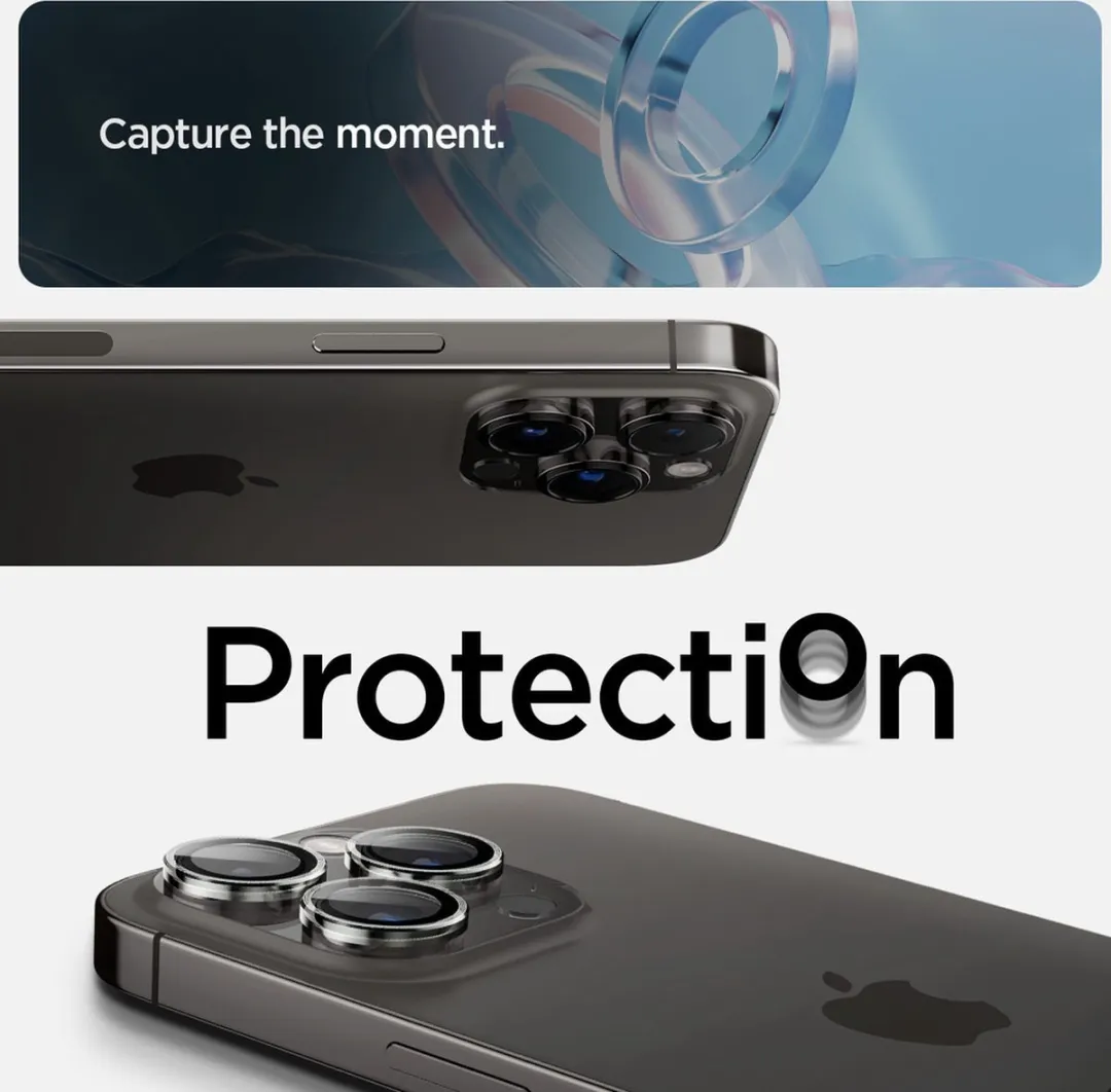 Spigen Optik iPhone 15 Pro Camera Protector - 2 Stuks - Transparant - afbeelding 6 van 6