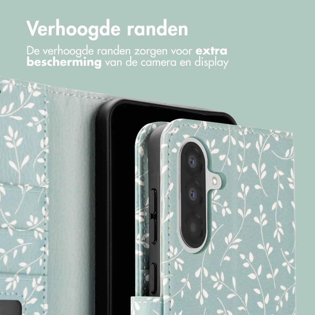 Imoshion Hoesje Samsung Galaxy A36 Smoke Green Flowers - 3 Pasjes