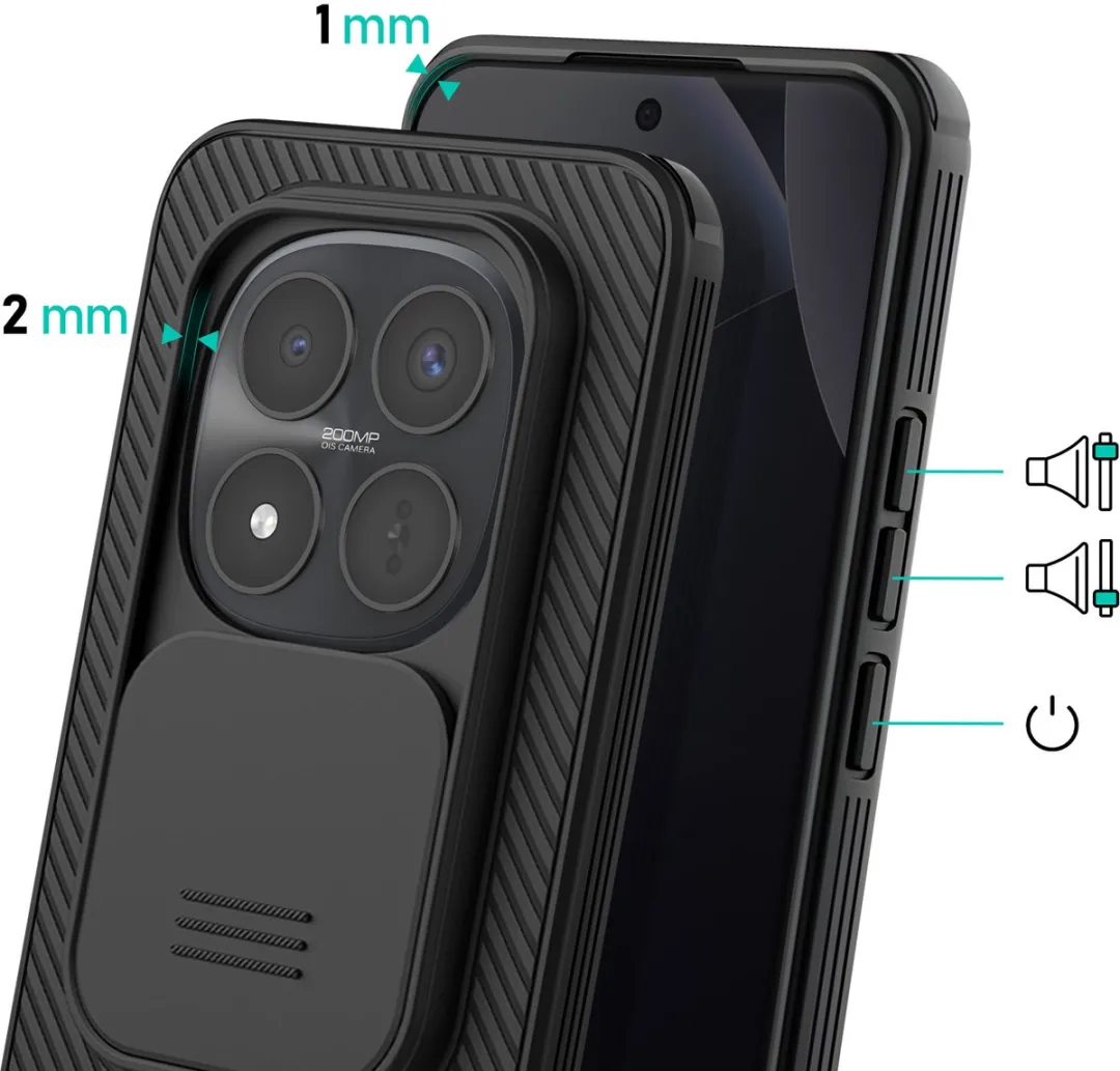Nillkin CamShield Hoesje Xiaomi Redmi Note 15 Pro - Camera Slider - Zwart - afbeelding 6 van 6