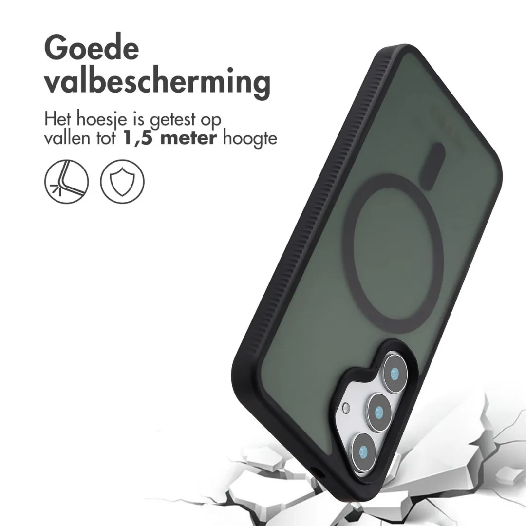 Accezz Hoesje Samsung Galaxy S25 Plus - Frosted Backcover - Zwart