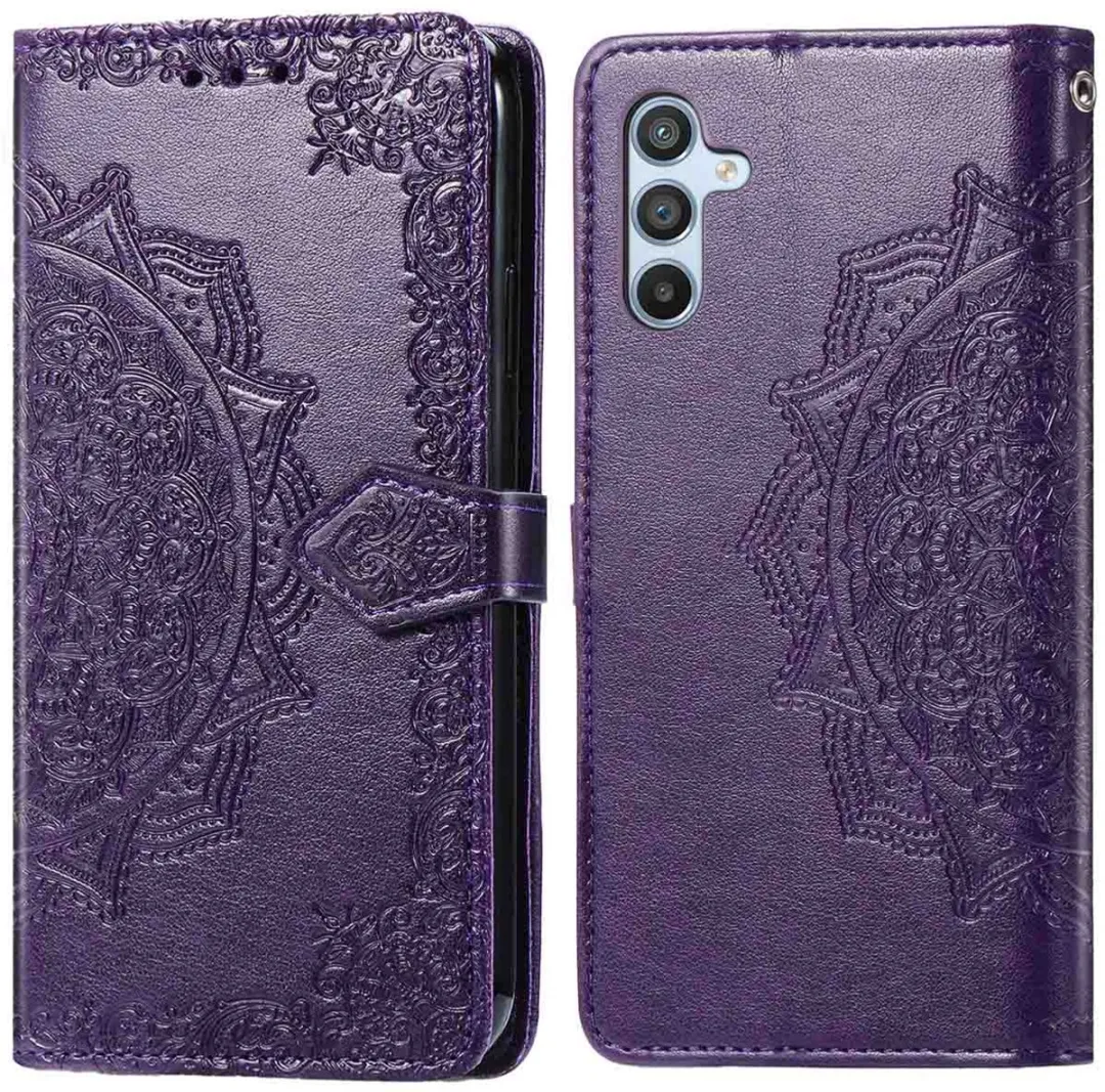 Imoshion Hoesje Samsung Galaxy A36 Mandala Bookcase - 3 Stuks - Paars