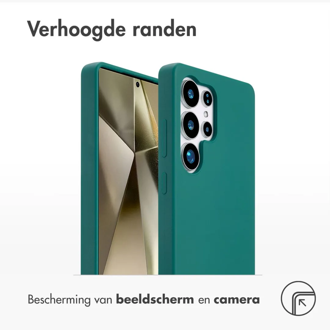 Accezz Hoesje Samsung Galaxy S25 Ultra - Liquid Silicone Forest Green - MagSafe