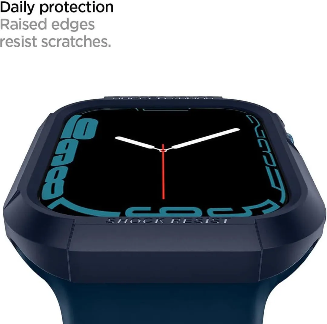 Spigen Rugged Armor Case Apple Watch 44mm - Blauw