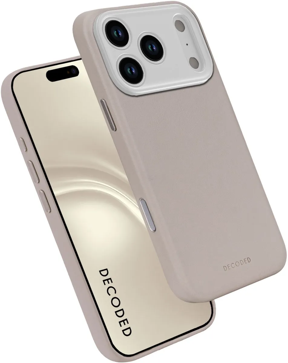 Decoded Leren Hoesje iPhone 17 Pro - Clay Beige - DEC-I17P-LC-BG