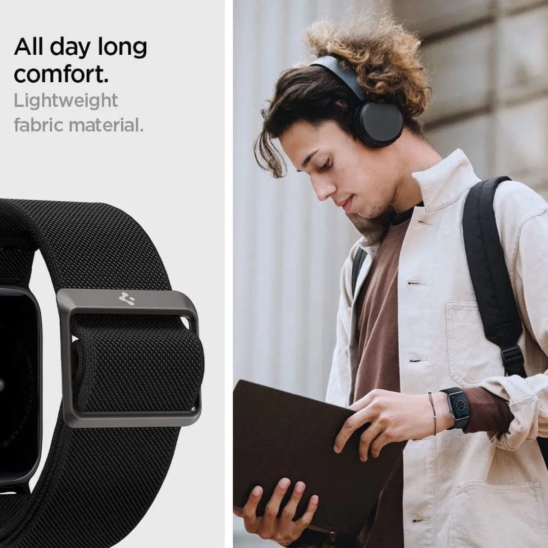 Spigen Lite Fit Band Apple Watch - 44/45/46/49mm Zwart