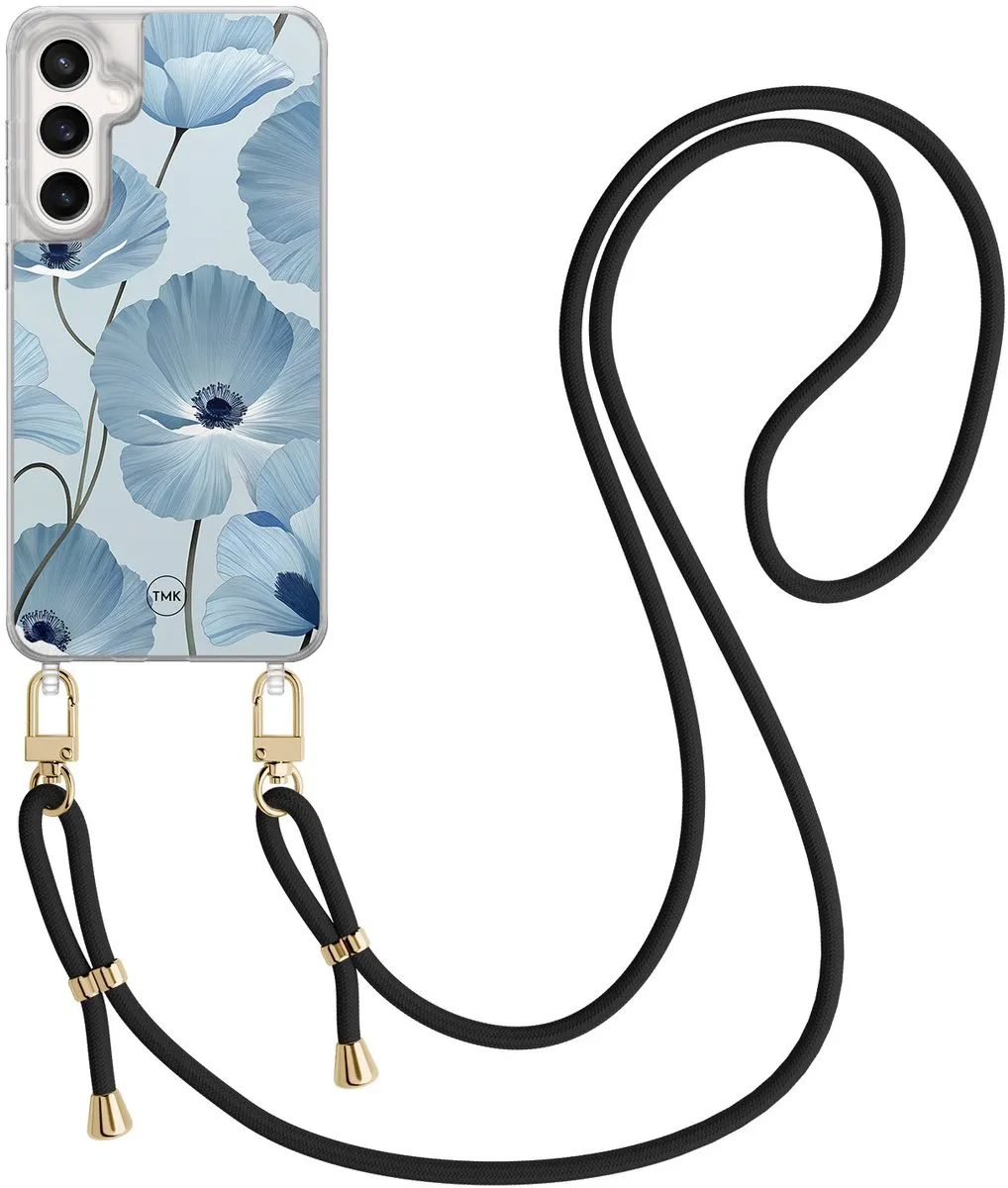 Casevibes S24 FE Telefoonhoesje - Blauw Bloemenveld - CV/S/S24FE/C/002