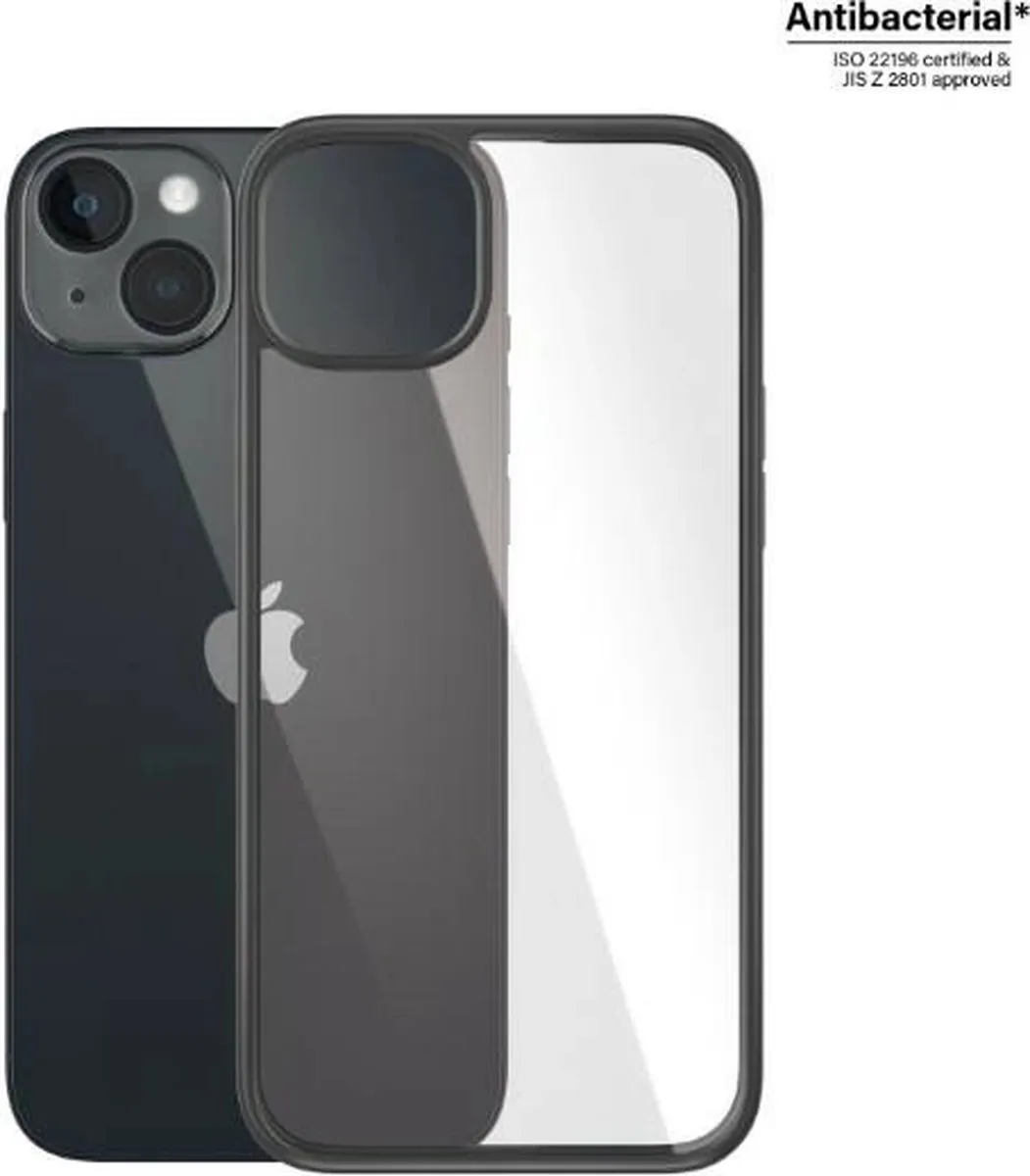 PanzerGlass ClearCase Antibacterieel iPhone 14 Plus - Zwart/Transparant