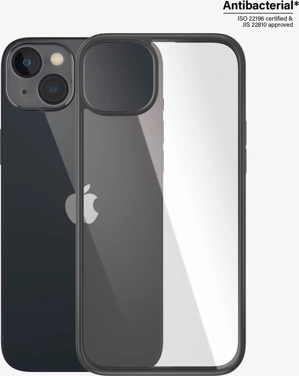 PanzerGlass ClearCase Antibacterieel iPhone 14 Plus - Zwart/Transparant