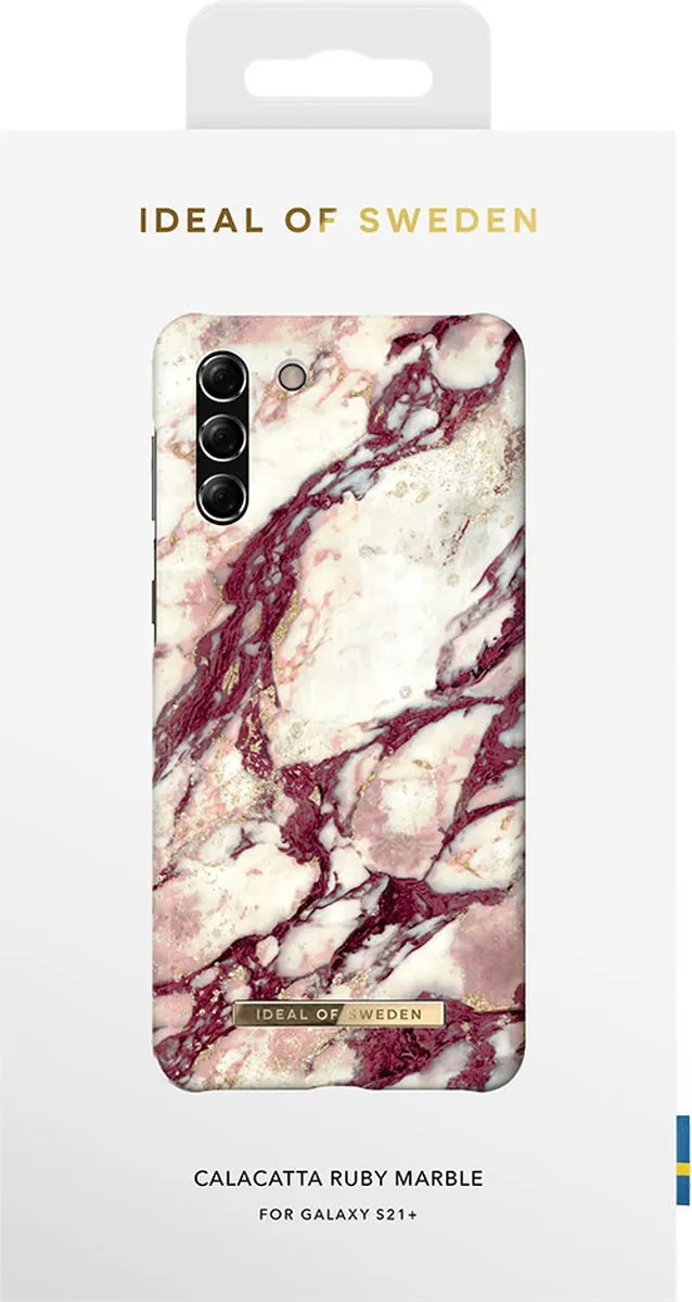 iDeal of Sweden Galaxy S21 Plus Hoesje Calacatta Ruby Marble