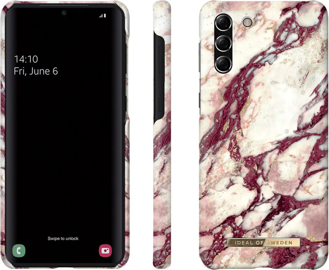 iDeal of Sweden Galaxy S21 Plus Hoesje Calacatta Ruby Marble