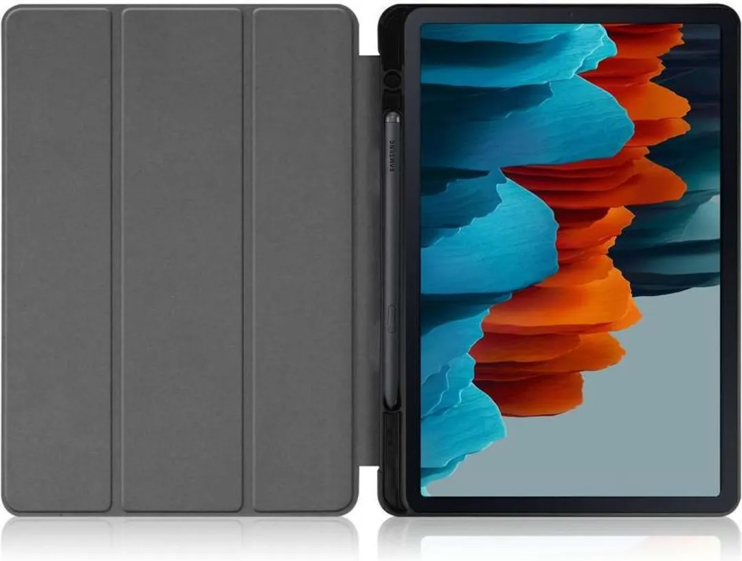 Just in Case Cazy Tablethoes Samsung Galaxy Tab S7 - TriFold Bookcase Grijs