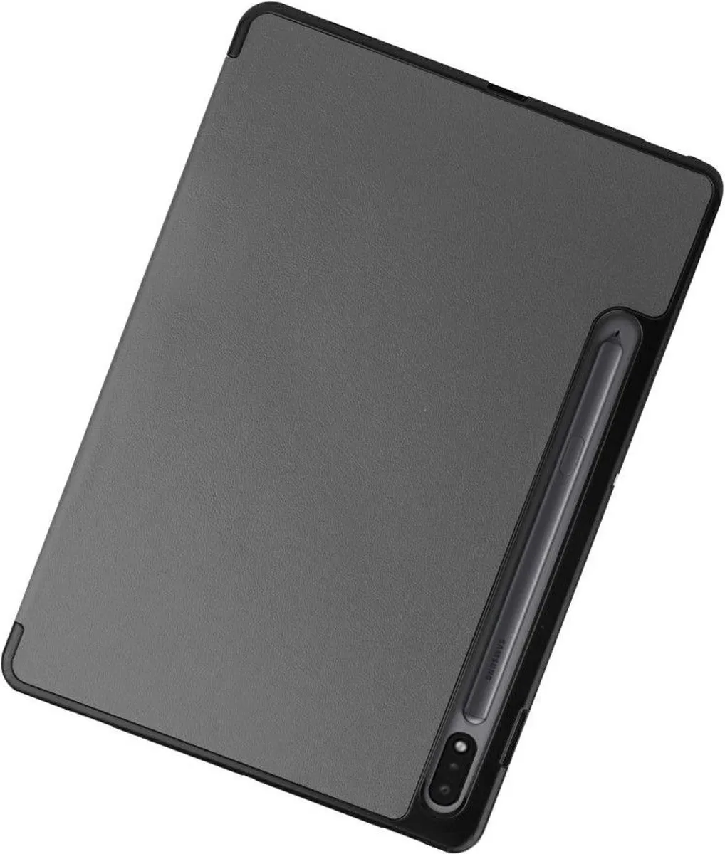 Just in Case Cazy Tablethoes Samsung Galaxy Tab S7 - TriFold Bookcase Grijs - afbeelding 6 van 6