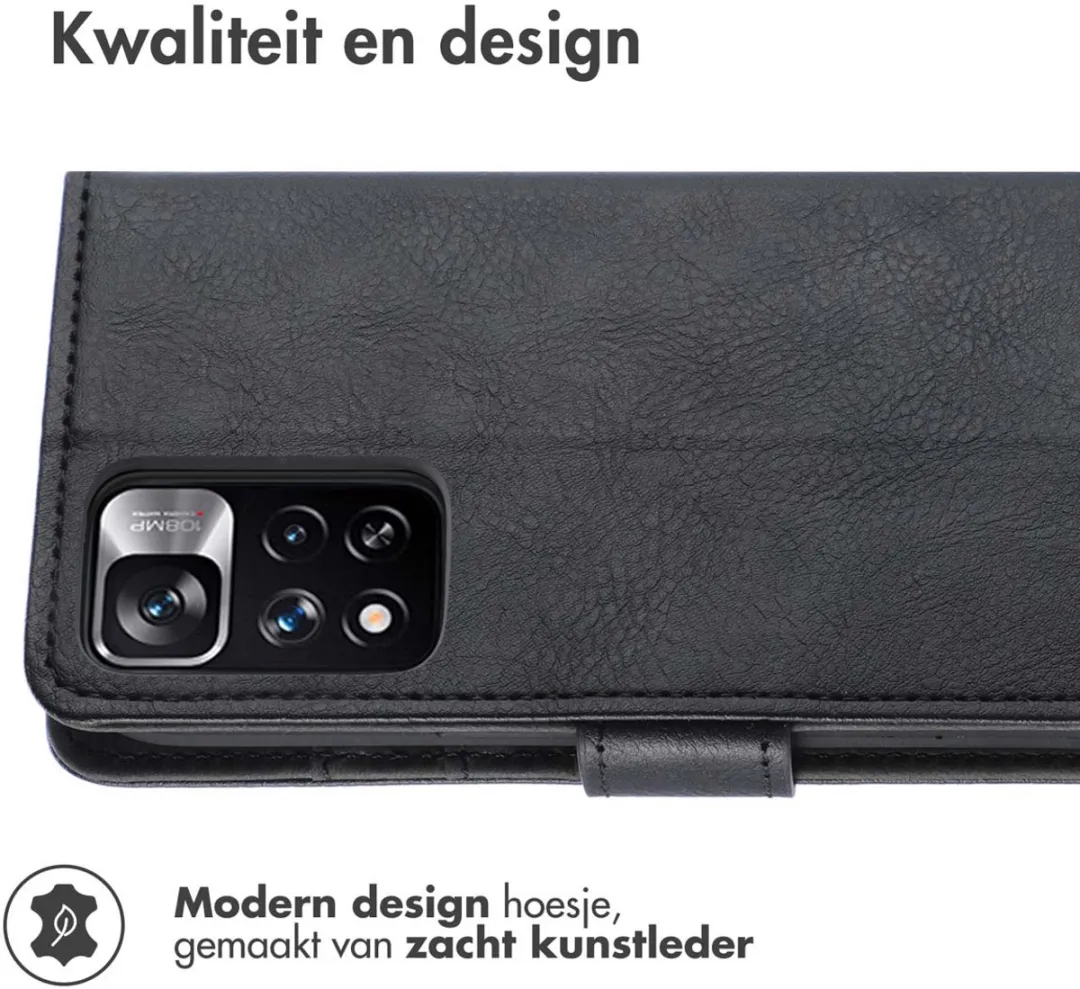 Imoshion Hoesje Xiaomi Redmi Note 11 Pro - 3 Pasjes - Zwart