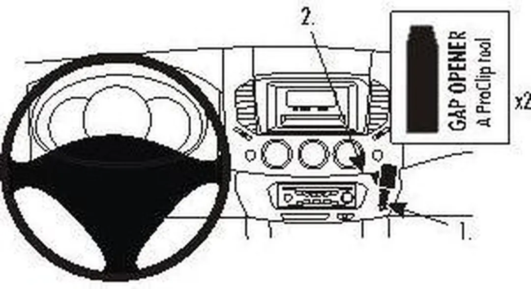 Brodit ProClip 853713 Houder Mitsubishi L200 2006-2009 - Angled
