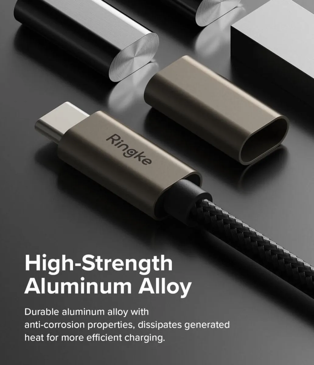 Ringke Fast Charging Basic USB-C Kabel 60W - 0,5M - Zwart