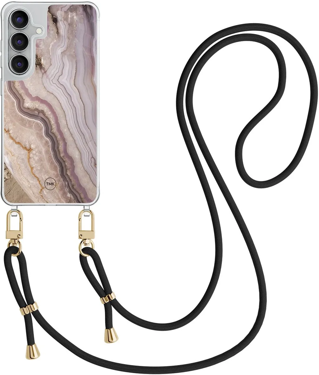 Casevibes S25 FE Telefoonhoesje - Blush Marble - Crossbody - CV/S/S25FE/C/011