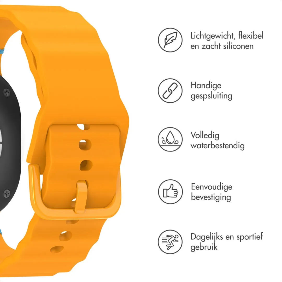 Imoshion Wave Siliconenband Geel - Samsung Galaxy Watch 8/Classic