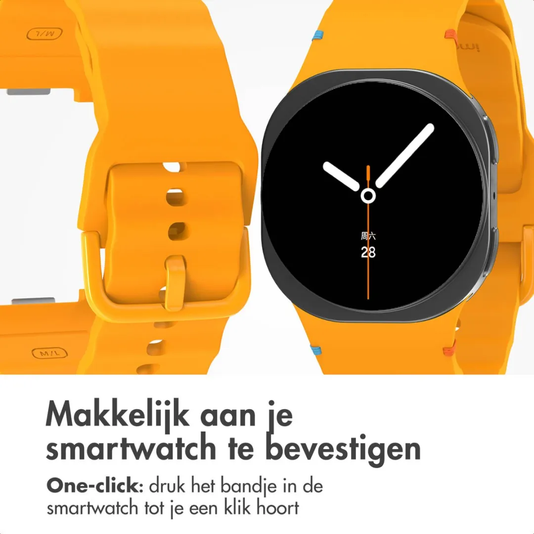 Imoshion Wave Siliconenband Geel - Samsung Galaxy Watch 8/Classic