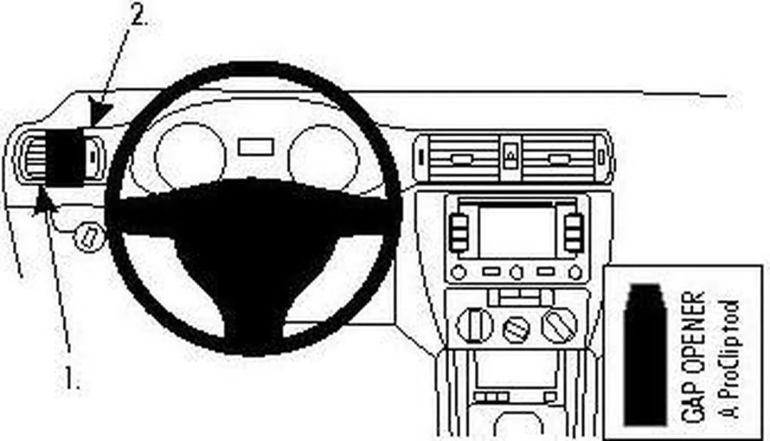 Brodit ProClip 804534 Volkswagen Jetta 2011-2018 - Zwart - afbeelding 6 van 6