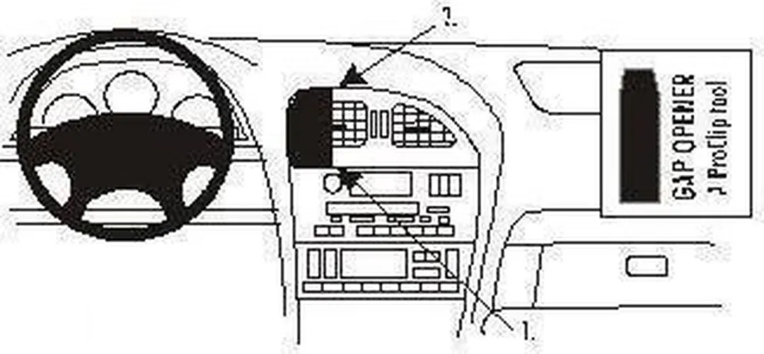 Brodit ProClip Houder Honda Integra 1998-2003 - Zwart