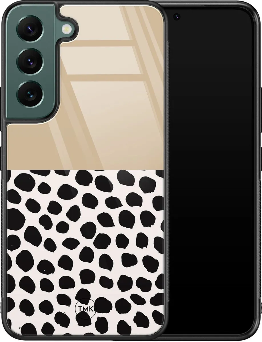 Casevibes Hoesje Samsung Galaxy S22 Brown Dots Abstract - Bruin