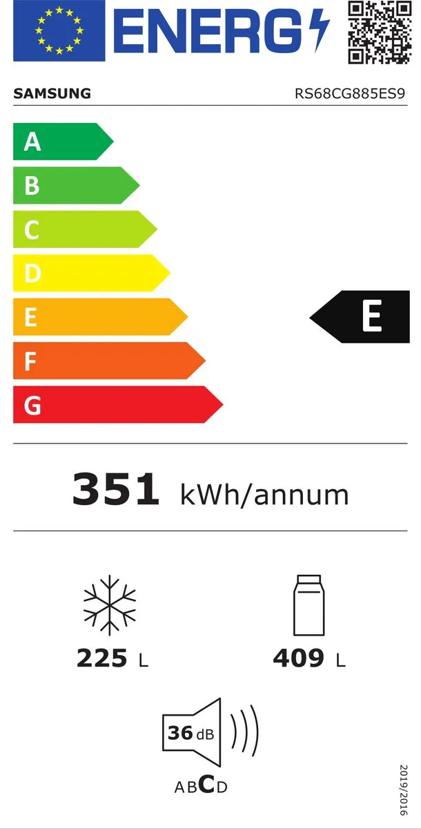 Samsung RS68CG885ES9 Amerikaanse Koelkast 634L - Vriescapaciteit 15kg/24h