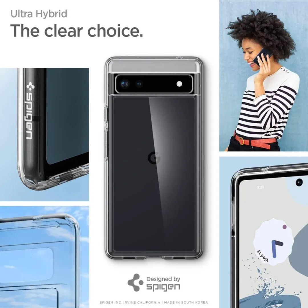 Spigen Ultra Hybrid ACS04477 Hoesje - Google Pixel 6a - Transparant