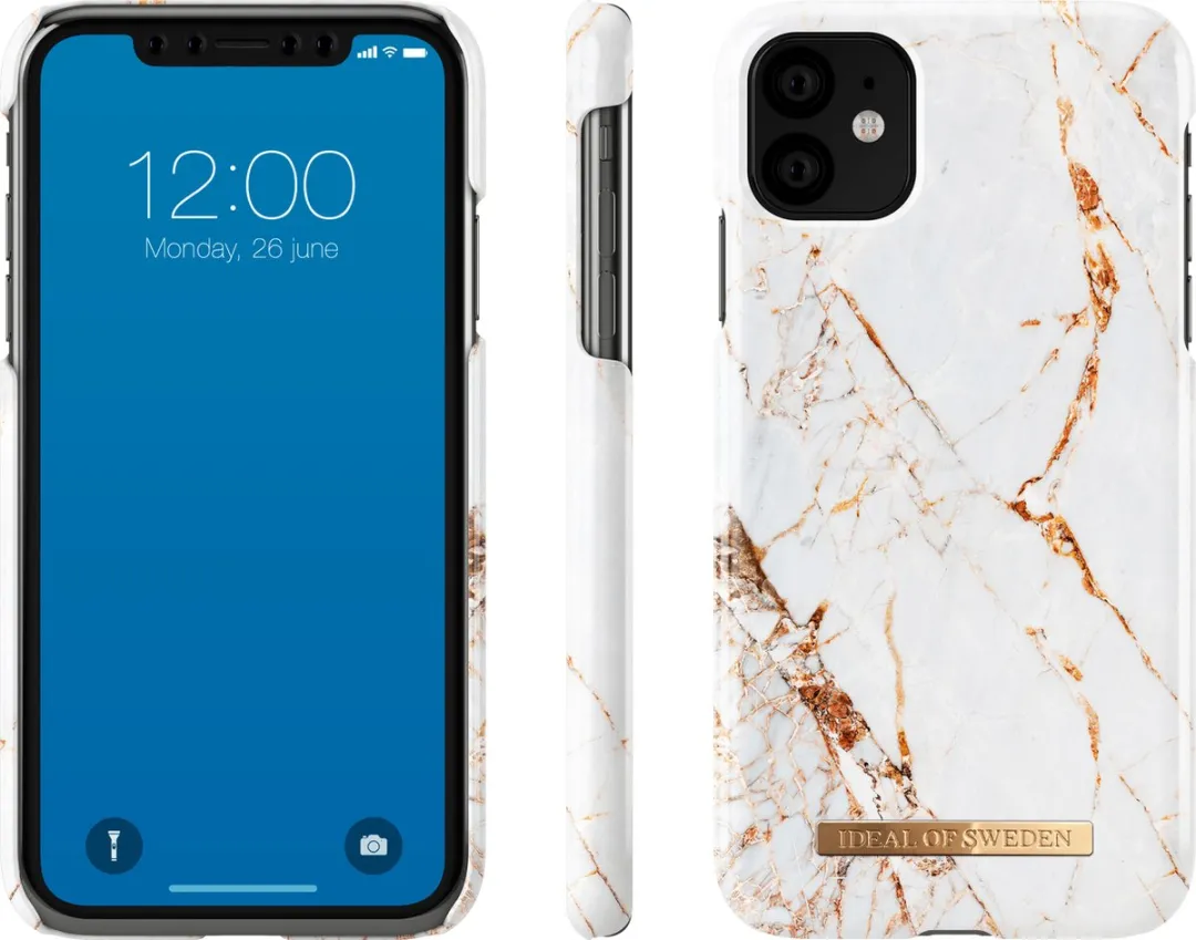 iDeal of Sweden Backcover Hoesje iPhone 12 Mini - Carrara Gold