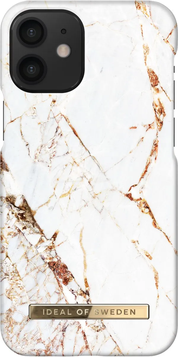 iDeal of Sweden Backcover Hoesje iPhone 12 Mini - Carrara Gold