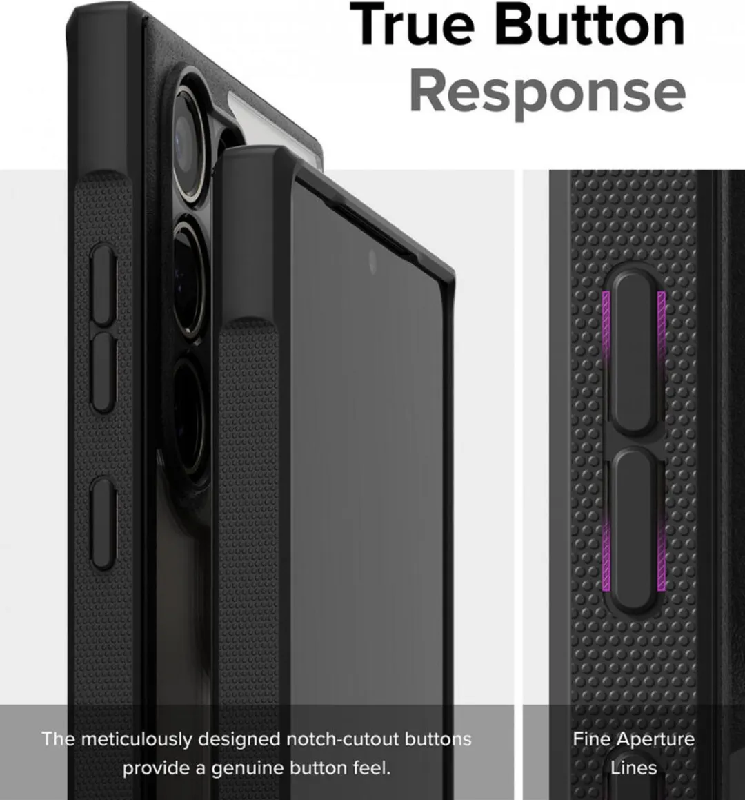 Ringke Fusion Bold Hoesje Samsung Galaxy S24 Ultra - Transparant/Zwart