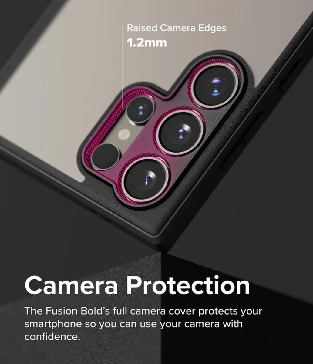 Ringke Fusion Bold Hoesje Samsung Galaxy S24 Ultra - Transparant/Zwart
