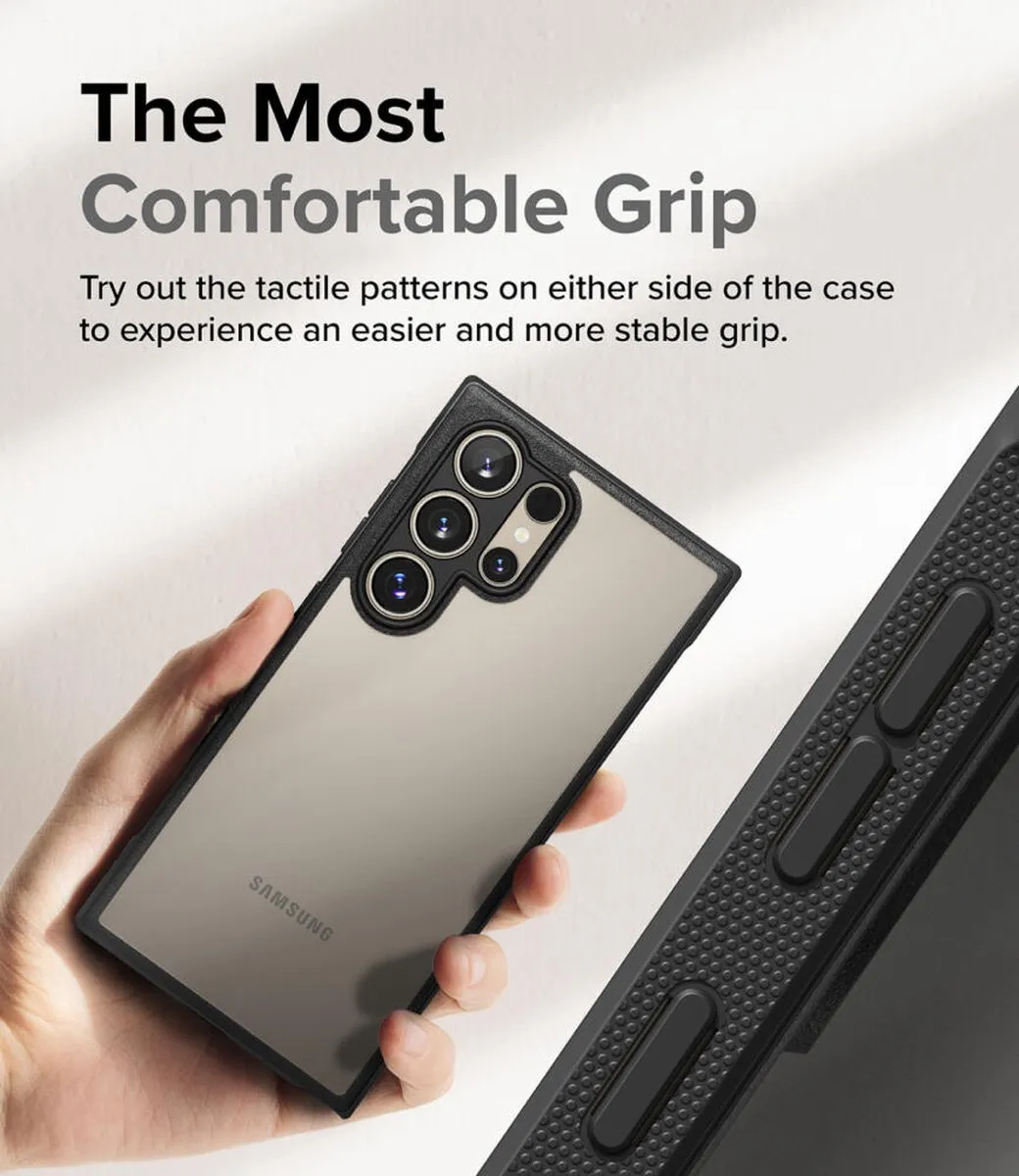 Ringke Fusion Bold Hoesje Samsung Galaxy S24 Ultra - Transparant/Zwart