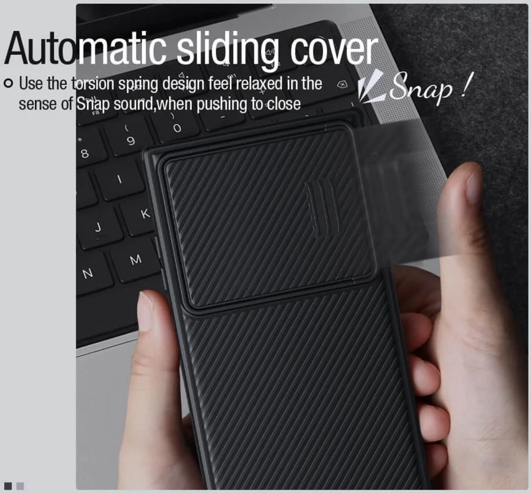Nillkin CamShield S Hoesje - Zwart - Samsung Galaxy S23 Ultra