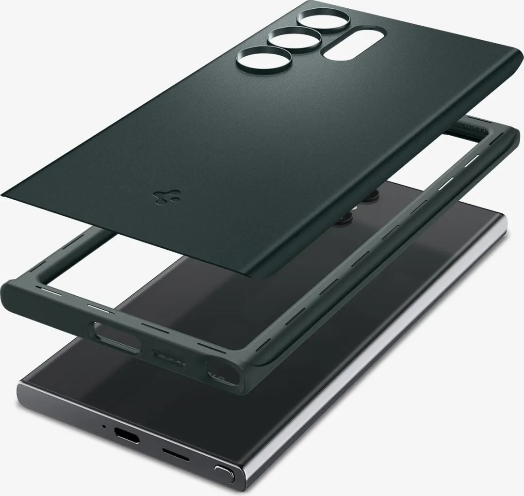 Spigen Thin Fit Hoesje Samsung Galaxy S24 Ultra - Groen - 8809971221672