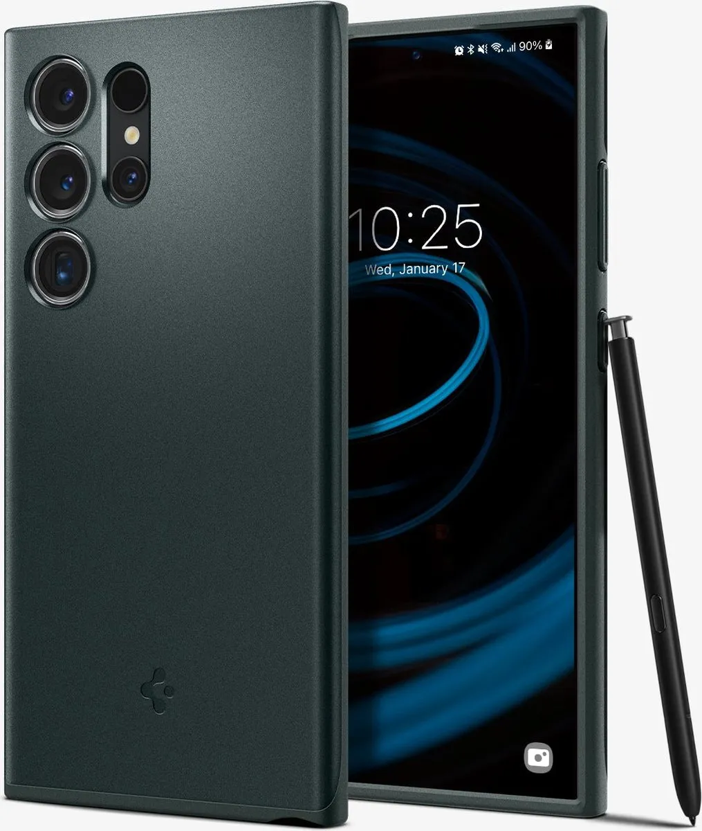 Spigen Thin Fit Hoesje Samsung Galaxy S24 Ultra - Groen - 8809971221672