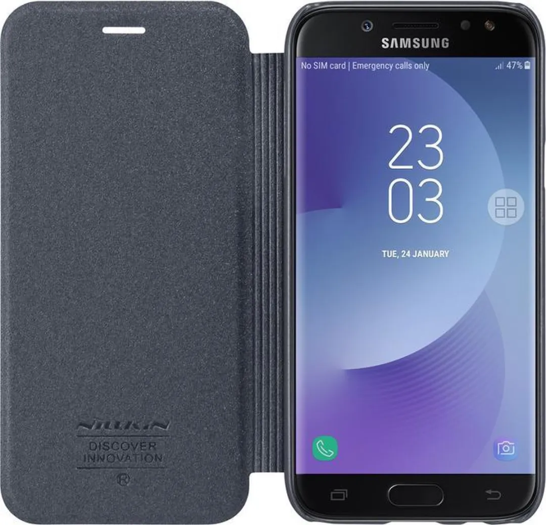 Nillkin New Sparkle BookCase Samsung Galaxy J7 (2017) - Zwart - afbeelding 5 van 6